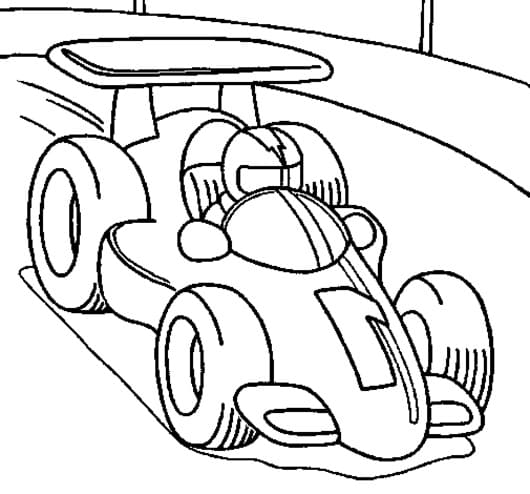 Coloring Pages Racecar