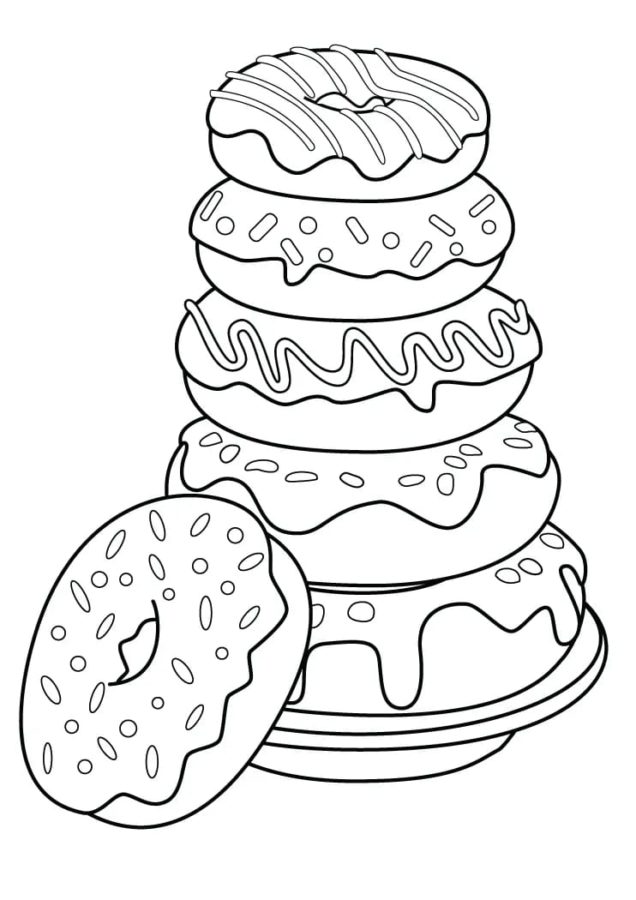Pyramide ihrer Donuts Bild